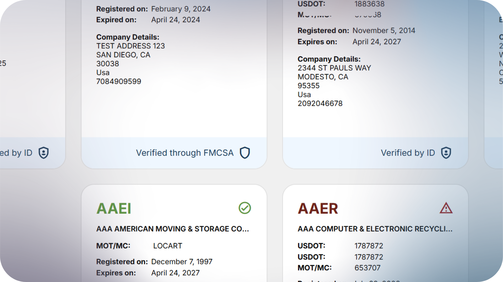 Verification Status Product View