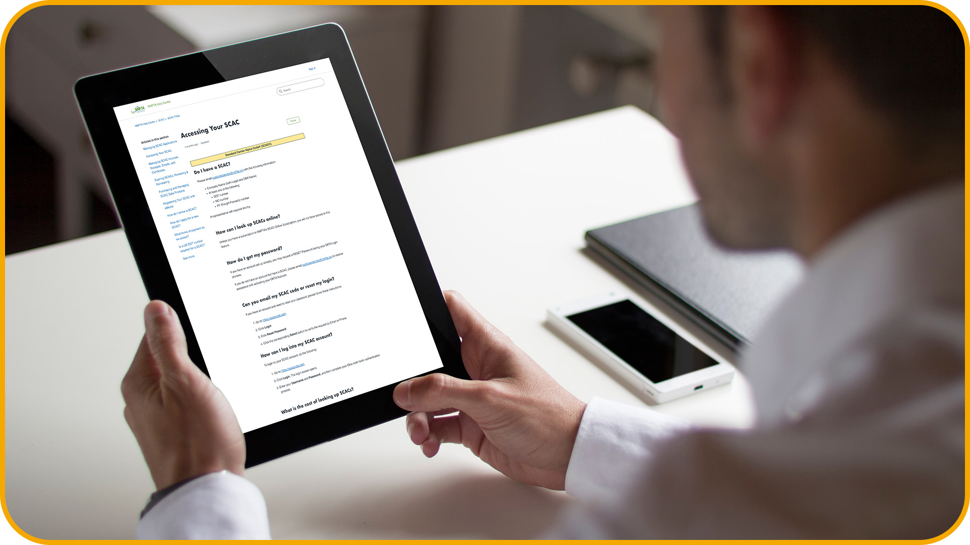 SCAC Help center articles