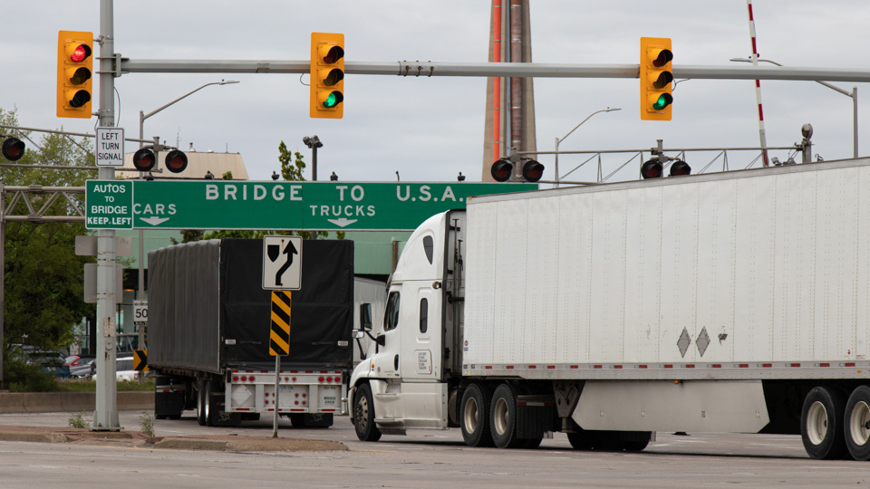 Full Truckload Truck at US Border Crossing